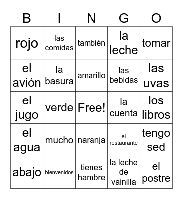 FL4 Kids - Nivel 3 Bingo Card