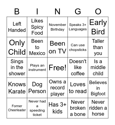 EntreLeadership Bingo Card