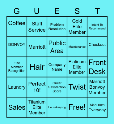 GSS BINGO Card
