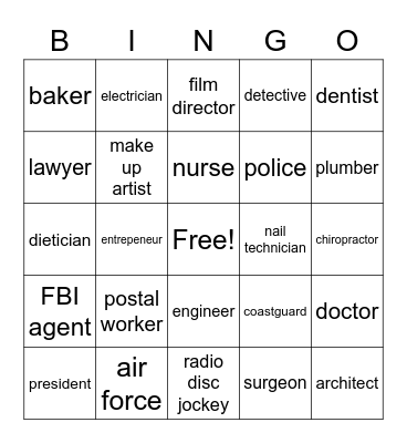 Jobs and Careers Bingo Card