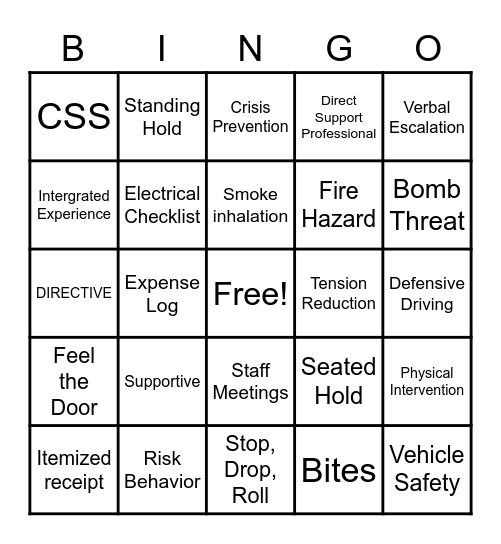 Annual Refresh CSS Training Bingo Card