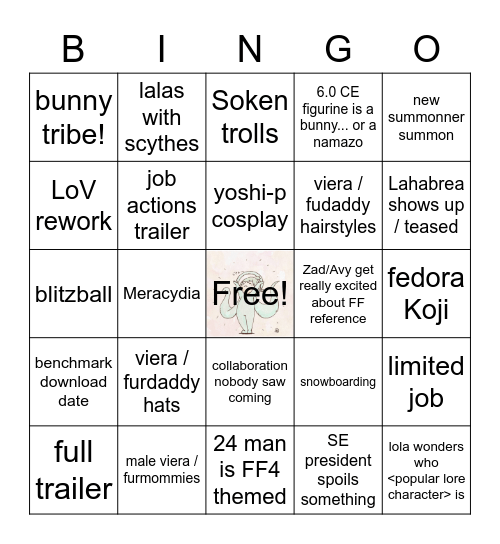 FANFEST by 100 Bingo Card