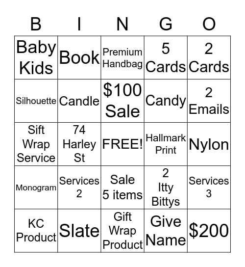 HMK Bingo Card