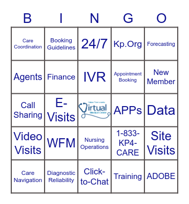 VMC Bingo Card