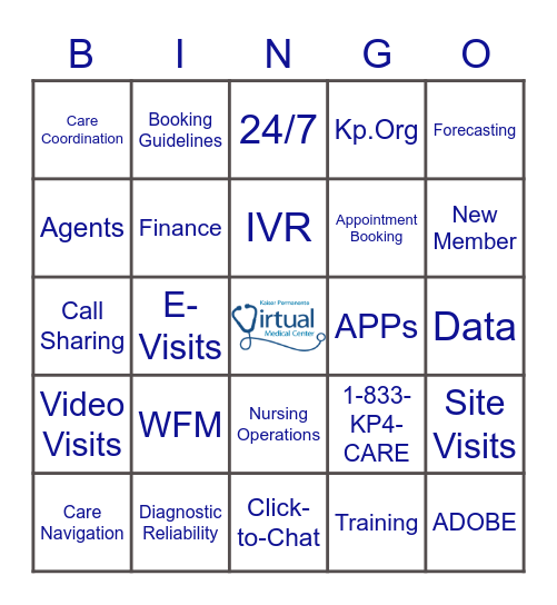 VMC Bingo Card