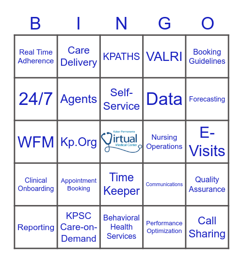 VMC Bingo Card