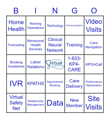 VMC Bingo Card