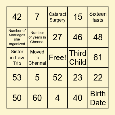 Happy 75th Birthday! Bingo Card