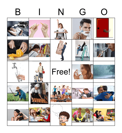 REGULAR AND IRREGULAR VERBS Bingo Card