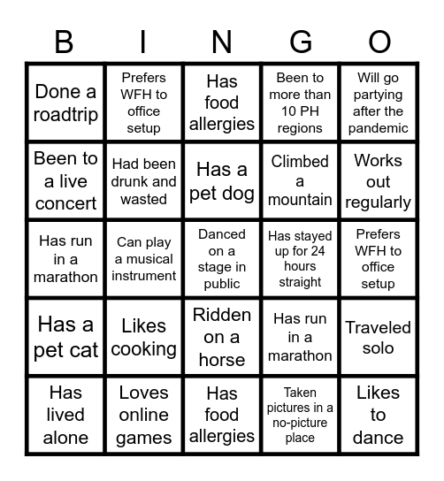 Getting-to-Know-You Bingo Card