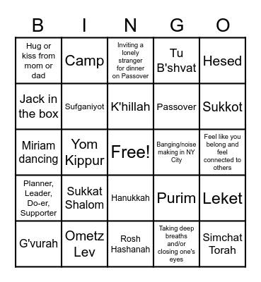 La'bri-ut Bingo Card