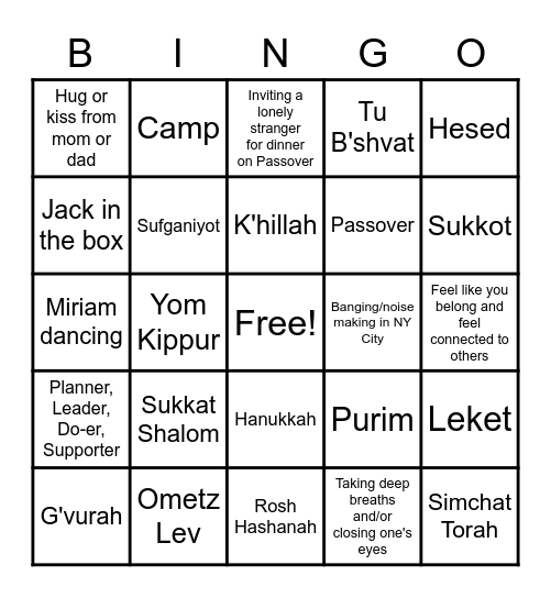 La'bri-ut Bingo Card