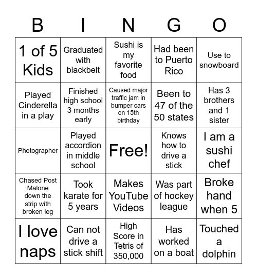 The Ally Bunch Bingo Card