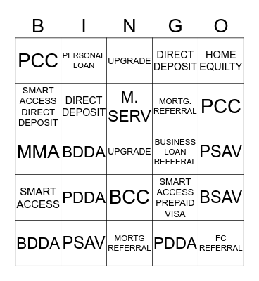 PNC REFERRAL Bingo Card