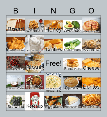 FOOD BINGO Card