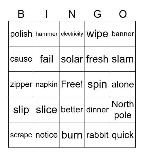 Bingo Card