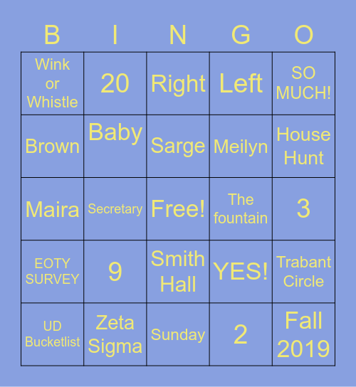 APO EOTY BINGO Card