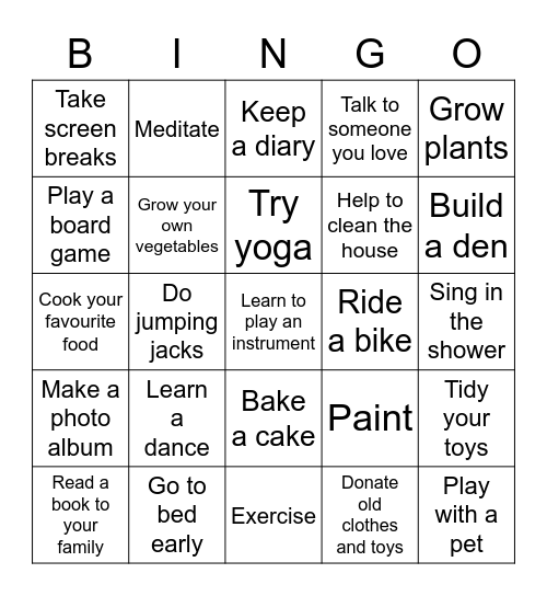 Online Learning Bingo Card