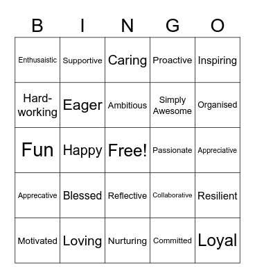 Just Us Teachers Bingo Card
