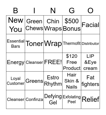 That Crazy Wrap Thing Bingo Card