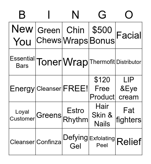 That Crazy Wrap Thing Bingo Card