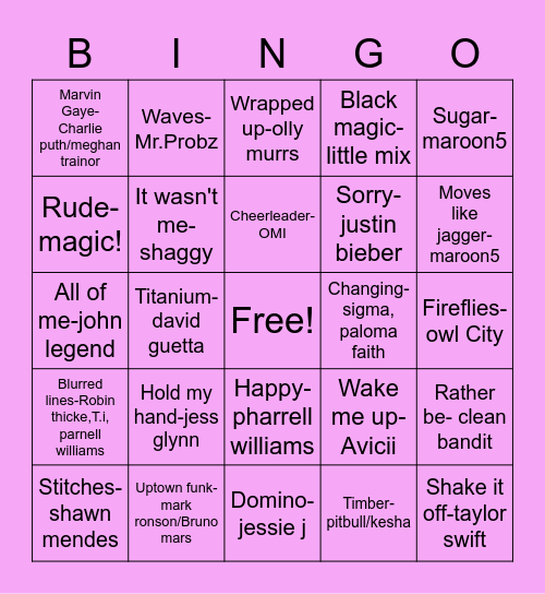 Avon Binglow Bingo Card