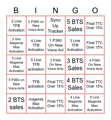 Friday Flex Bingo Card