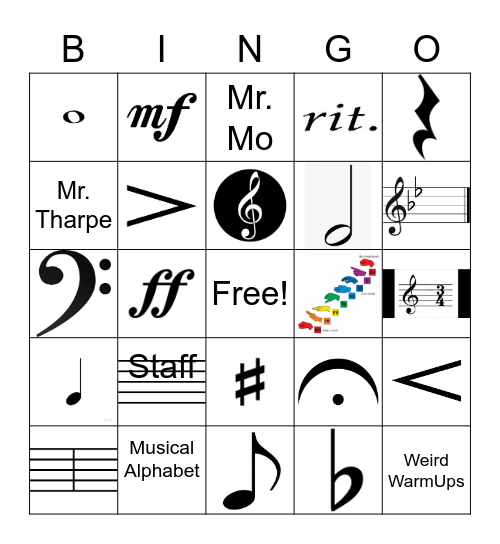 Music Terms Bingo Day! Bingo Card