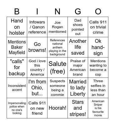 Neil McReal Bingo Card
