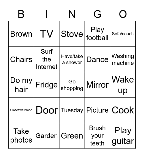 Bingo! Bingo Card