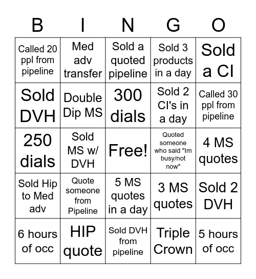 RAMP 1 PARTY Bingo Card