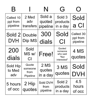 RAMP 1 PARTY Bingo Card