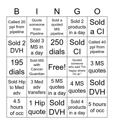RAMP 1 PARTY Bingo Card