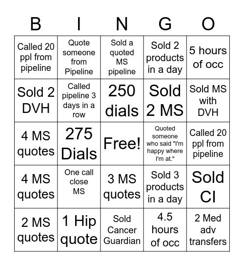 RAMP 1 PARTY Bingo Card