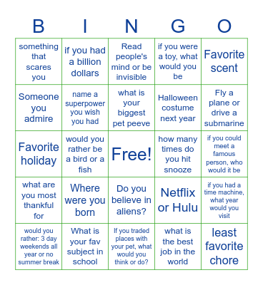 Online Learners Bingo Card