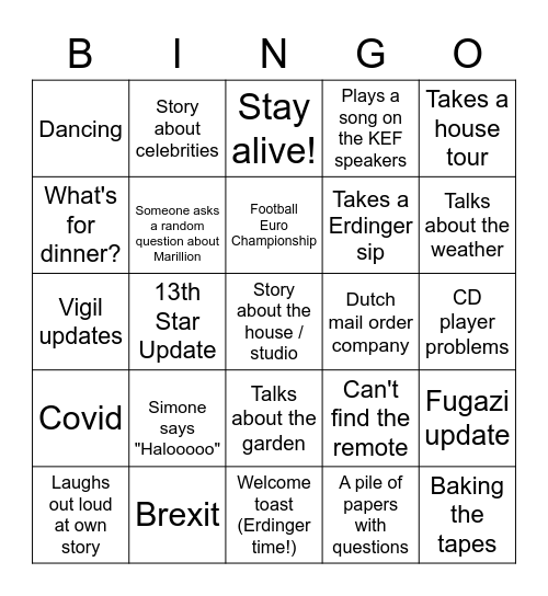 FISH ON  FRIDAY Bingo Card