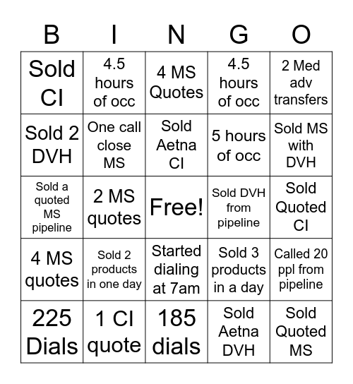 RAMP 1 PARTY Bingo Card