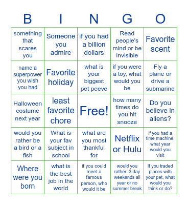 Online Learners Bingo Card