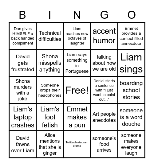 Burfday Bimgo Bingo Card