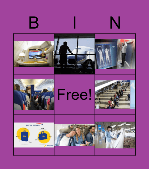 TRAVEL! Bingo Card