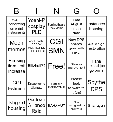Spoodler free fanfest bingo Card