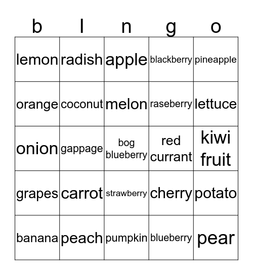 Bingo Card