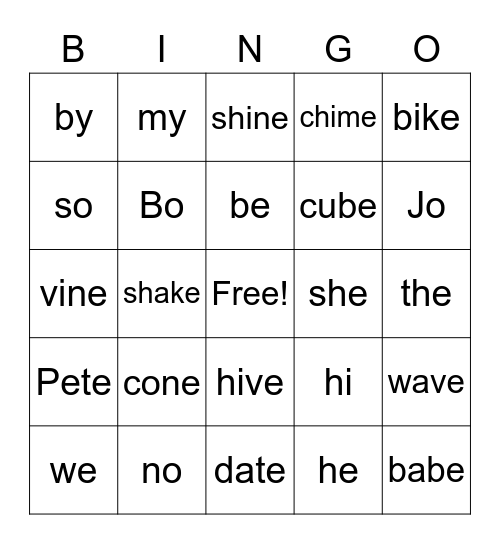 BINGO Card