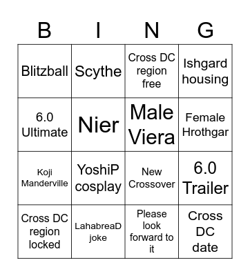 Fan Fest 2021 Bingo Card
