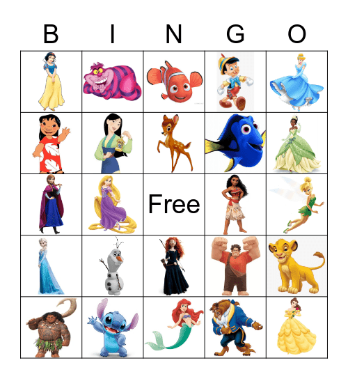 DISNEY Bingo Card