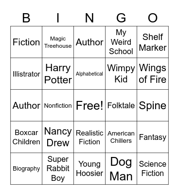 Library Bingo Card