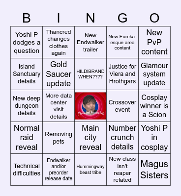 FFXIV FanFest 2021 Bingo Card