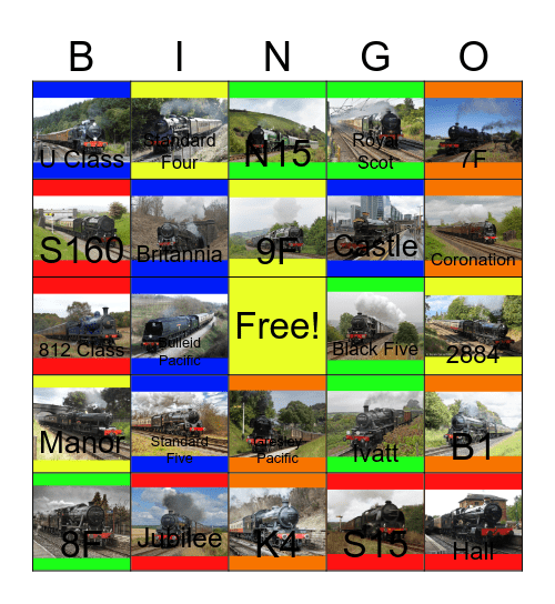 Steam around the U.K Bingo Card