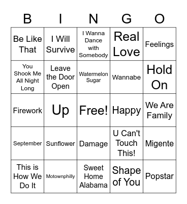 Variety Mix #1 Bingo Card