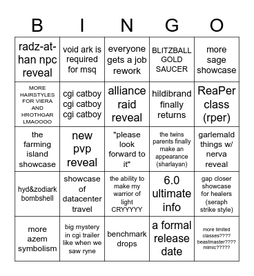 FANFEST 2021 Bingo Card